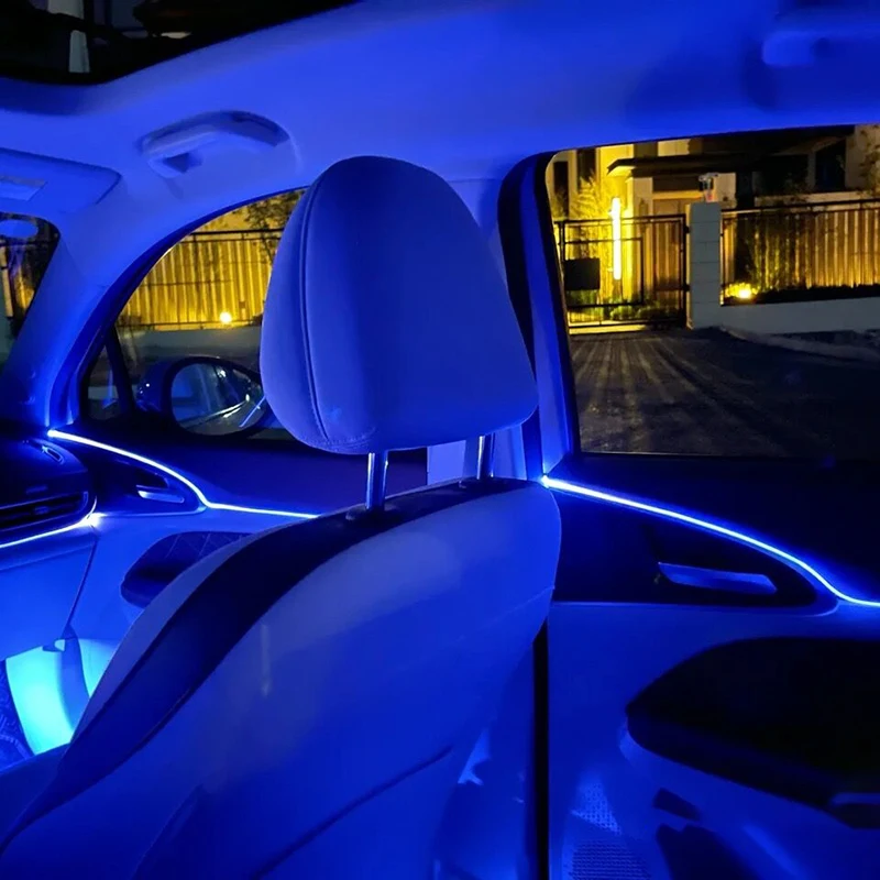 Auto Led Interieur Streifen Licht 3m USB Neon Draht Lichter Glühende Ambiente  Beleuchtung Auto Dekorationen Interieur