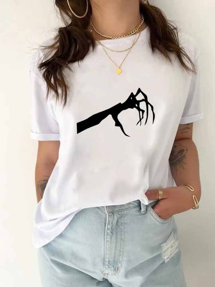 

Halloween Women Print Fall Autumn T Shirt Clothing Tee Clothes Skull Funny Trend 90s Female Graphic Top Thanksgiving T-shirt