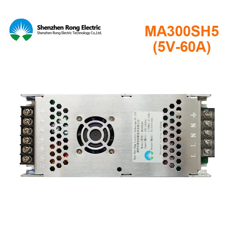 롱 일렉트릭 MA200SH5 MA300SH5 풀 컬러 초박형 200W 300W 5V 40A 60A LED 스크린 스위칭 전원 공급 장치