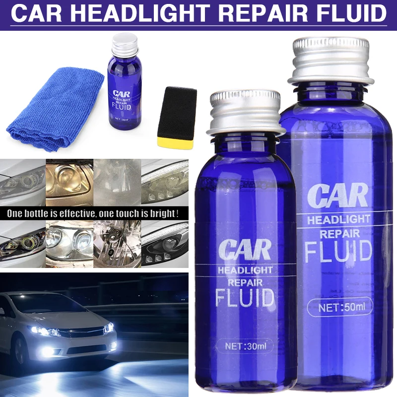 1pc3050mlCarHeadlightRepairFluidUniversal9HHardnessAutomobile