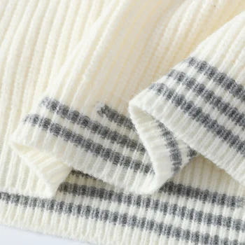 Men Retro Color Collision Twist Sweater Loose Fit Round Neck Knit Jumper Pullover Autumn Winter Casual 4 Colors Knitted Sweaters 6