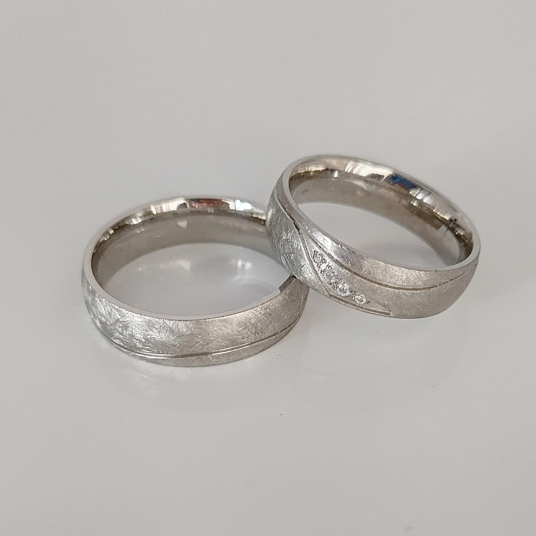 Vintage Matte Lover's Wedding Rings Waterproof High Quality Mens