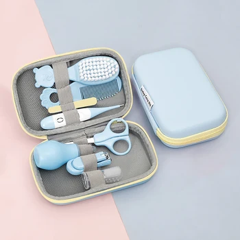 AnGku 8 set di strumenti per la cura del bambino Kit igienico portatile per neonati con kit per toelettatura in EVA per neonato