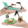 4pcs Simulation Animal Dinosaur Life Model Action Dinosaur Growth Cycle Animal PVC Toy Figures Teaching Tools Kid Baby Gift 3