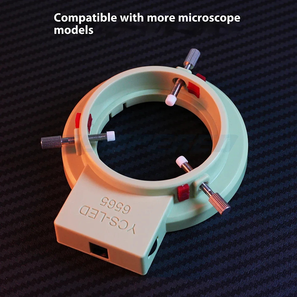 Microscope Lamp 144 LED Controllable Dimming Anti-scratch Rubber Fill Light for Microscope Soldering Repair Tools