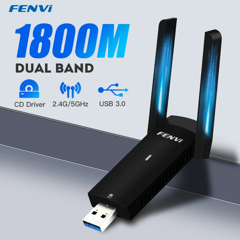 Adaptador WiFi 6 USB 1800Mbps, tarjeta de red inalámbrica USB 3,0 WiFi6, Dongle USB LAN Ethernet de doble 2,4G/5,8G para PC, portátil, 10|Tarjetas de red| - AliExpress