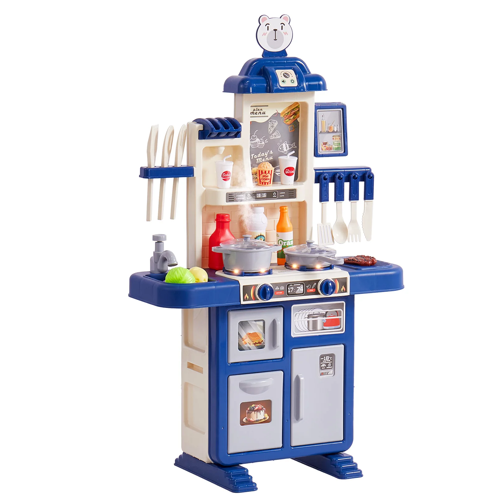 10460-1fd23c.jpg SucceBuy Kids Kitchen Toys Toddlers Play House Kitchenware Set 48 PCS Pretend Play Simulation Kitchen Children's Cooking Toys