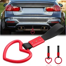 

Car Rear Bumper Pull Ring JDM Train Bus Handle Hand Strap Drift Auto Accessories Car Styling Round Ring Heart Warning Loop