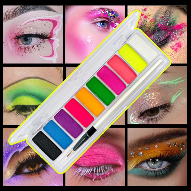 10 Colors Luminous Pigments, Luminous Neon Makeup Facial Painting,Suitable for Children and Adults for Halloween and Party 5