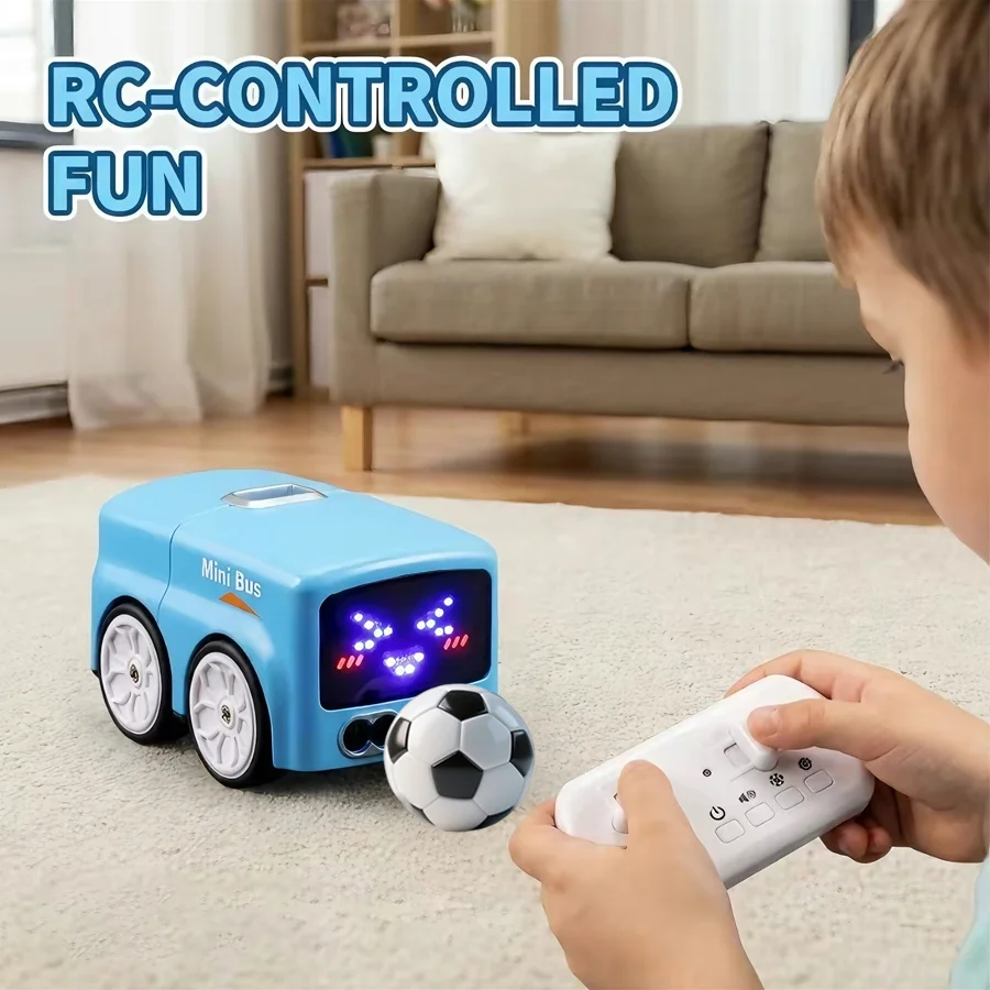 Mini Bus RC Daljinski Upravljan - Igračka za Djecu 6-12 Godina - Plava/Bijela