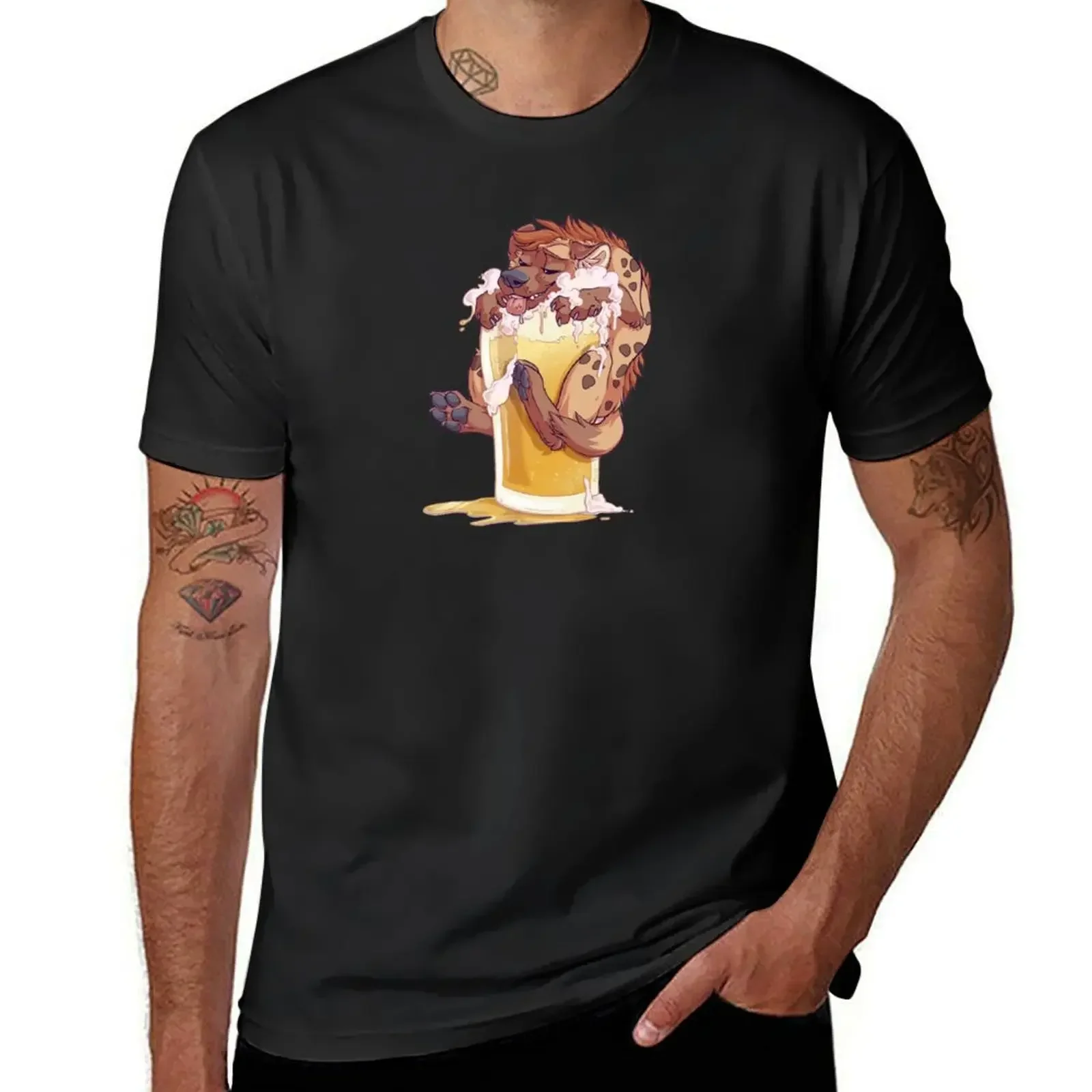 

[Yeen Beer] Blond Pint T-shirt customs design your own graphics new edition plain black t shirts men