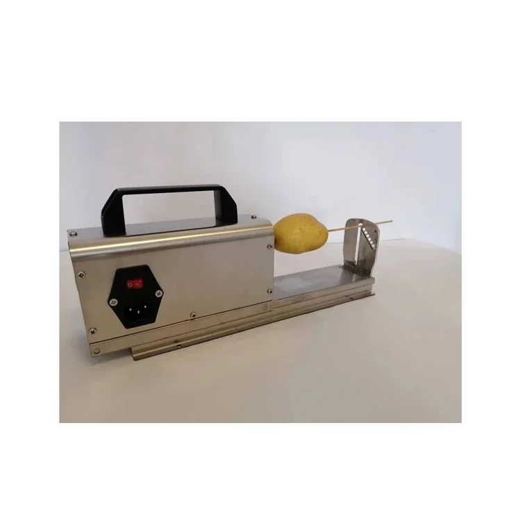 Commercial Potato Curly Fry Cutter Crane Stainless Steel Tornado Tower Fresh Chips Electric Spiral Potato Cutter Machine