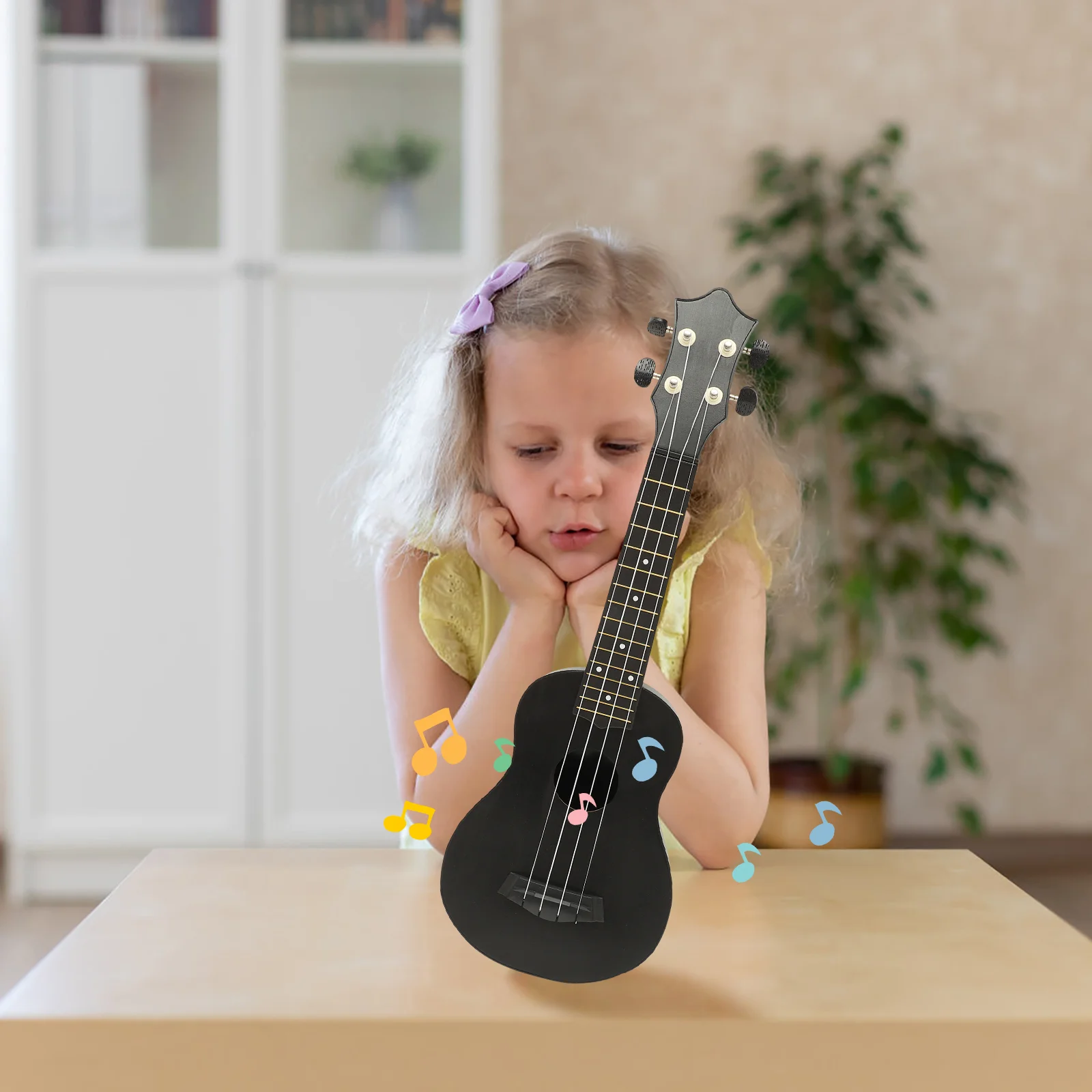 Ukulele Set Kids Wooden Guitar