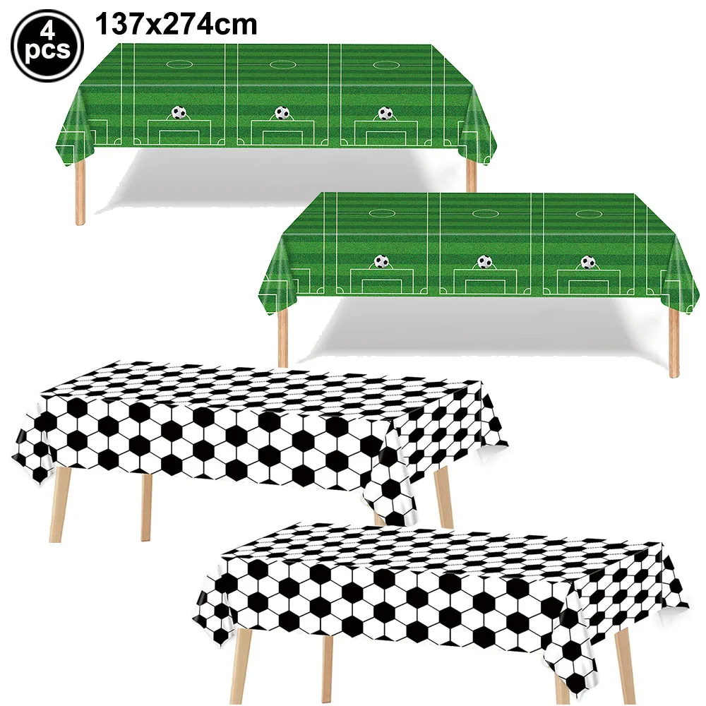 Soccer-Themed Rectangular Tablecloth – Perfect for Birthday Celebrations and Game Day Gatherings