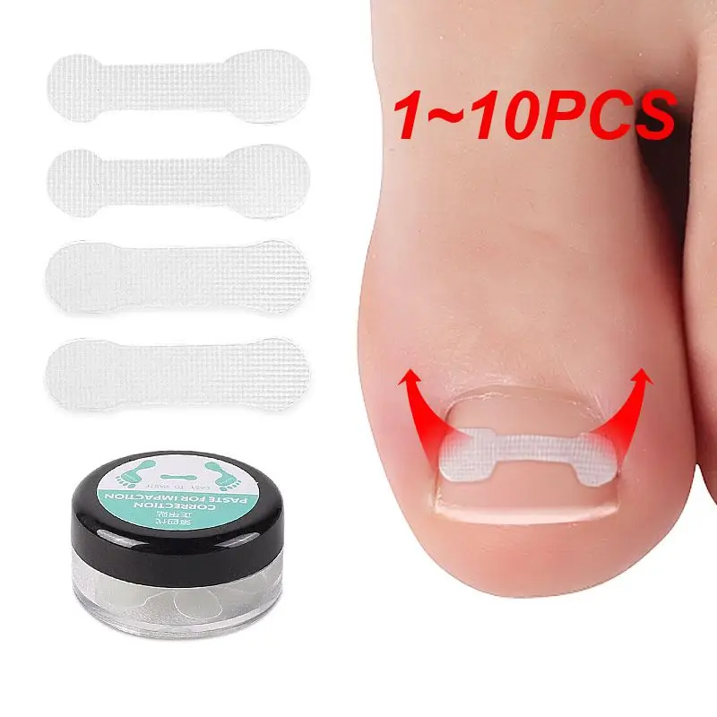 

1~10PCS 4-Nail Correction Stickers Paronychia Ingrown Toenail Correction Elastic Straightening Clip Brace Pedicure