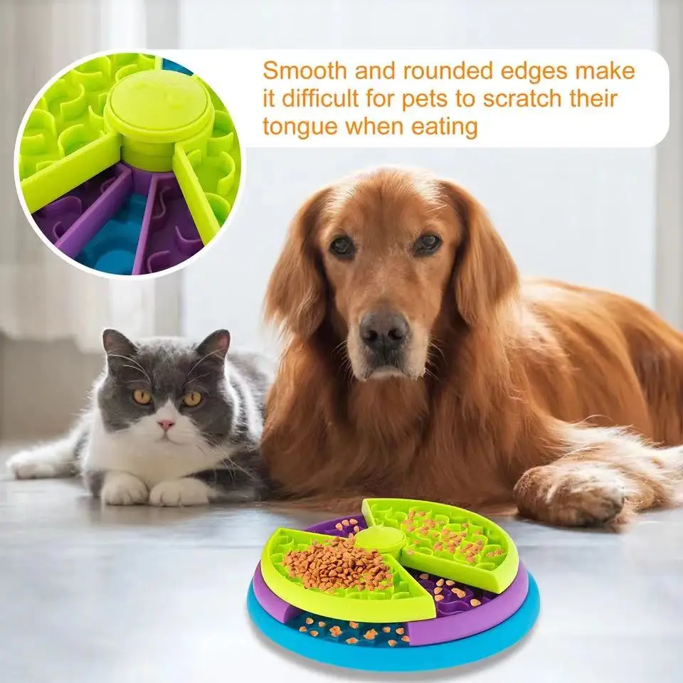 

Dog Puzzle Toys Slow Feeder Interactive Increase Puppy IQ Food Dispenser Slowly Eating NonSlip Bowl Pet Cat Dogs Training Game