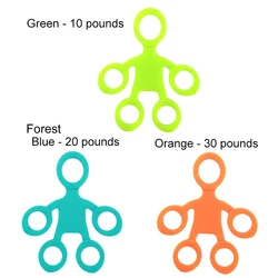 Silicone Finger Grip Resistance Band and Stress Relief Toy (1 Set)