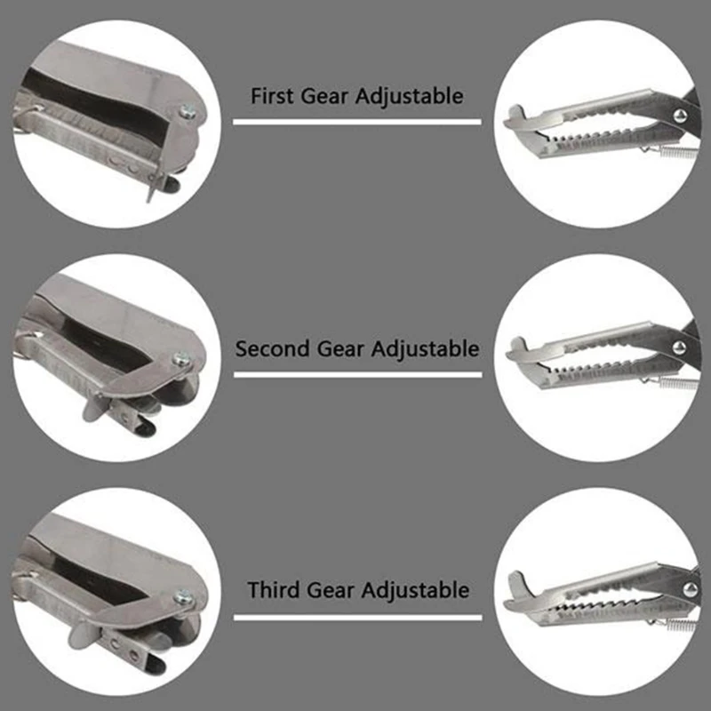 Y5GB Snake Tongs Reptile Catcher Stainless Steel Wide Jaw Pick-up Handling Tool Multiple Size with Self-Lock Function 3 Size