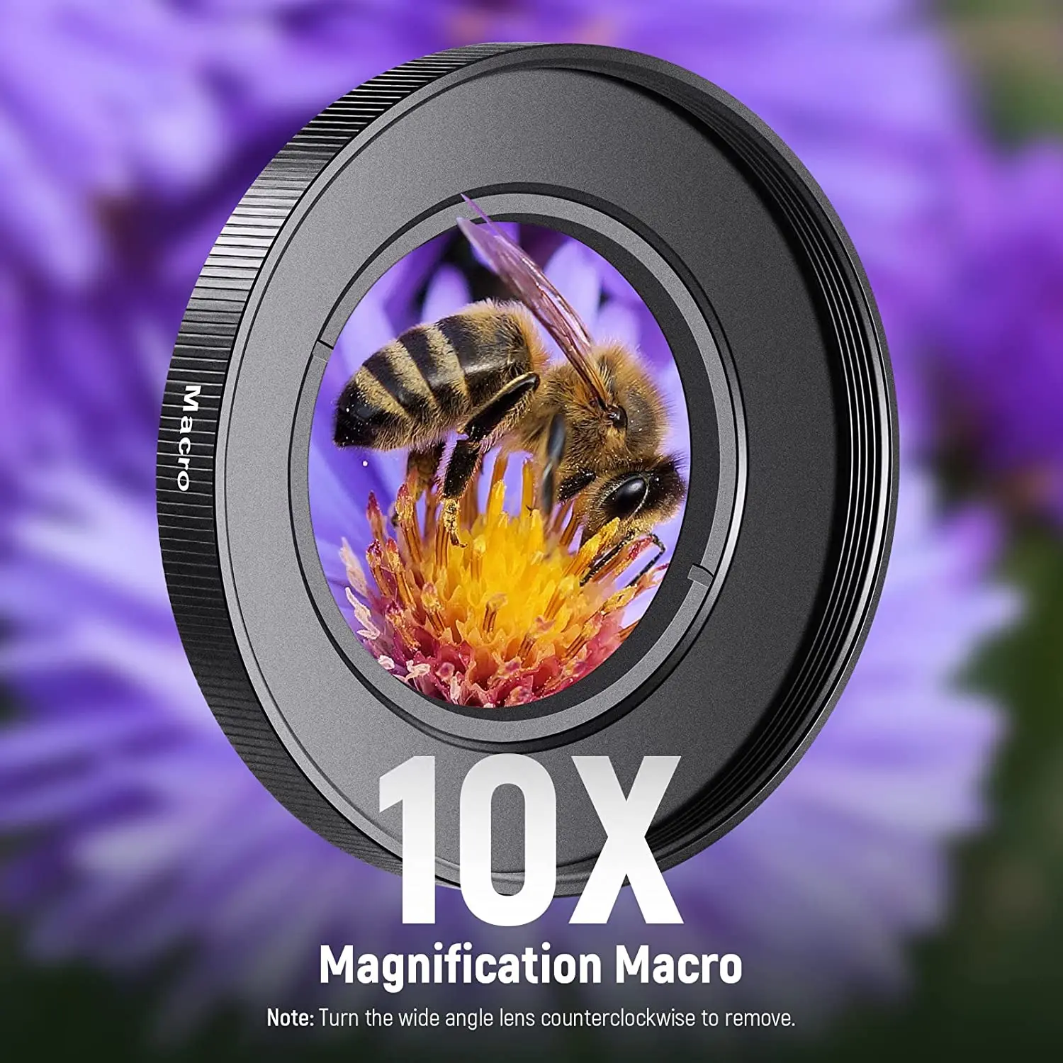 NEEWER 40.5mm HD Wide Angle Lens Compatible with Sony ZV-1F ZV-E10 A5000 A6000 2in1 18mm Wide Angle & 10x Macro Additional Lens