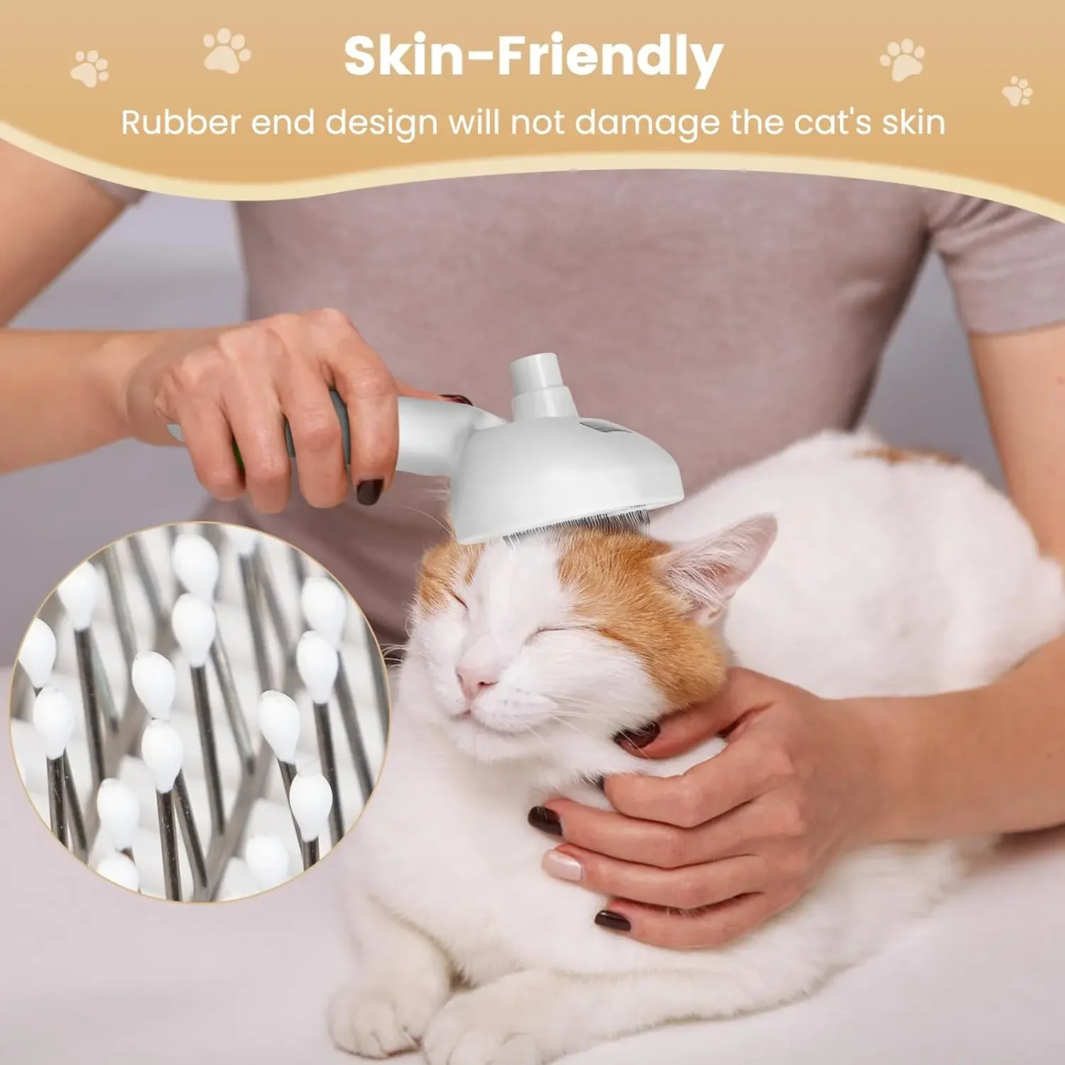 2 Uds 4 En 1 Cepillo De Vapor Multifuncional Para Gatos, Cepillo De Vapor Autolimpiante Para Eliminar El Pelo Enredado Y Suelto (amarillo) | Leroy Merlin