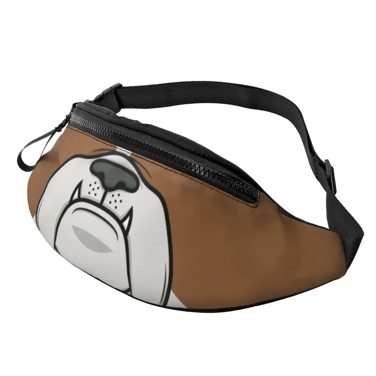 

Поясная сумка для мужчин и женщин, забавная Повседневная Сумочка через плечо с изображением английского бульдога, собаки, лица, носа, для телефона, денег, для походов