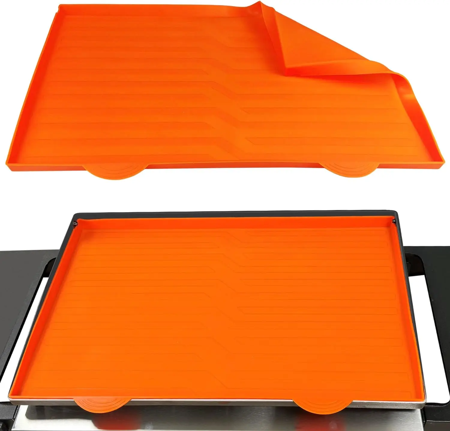 36Inch Silicone Griddle Mat for Blackstone Griddle Heavy Duty Food Grade Silicone Mat Protect Griddle Protective Cover Orange
