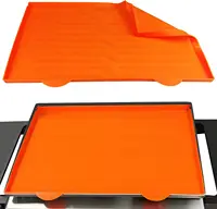 36Inch Silicone Griddle Mat for Blackstone Griddle, Heavy Duty Food Grade Silicone Mat, Protect Griddle, Protective Cover Orange 1