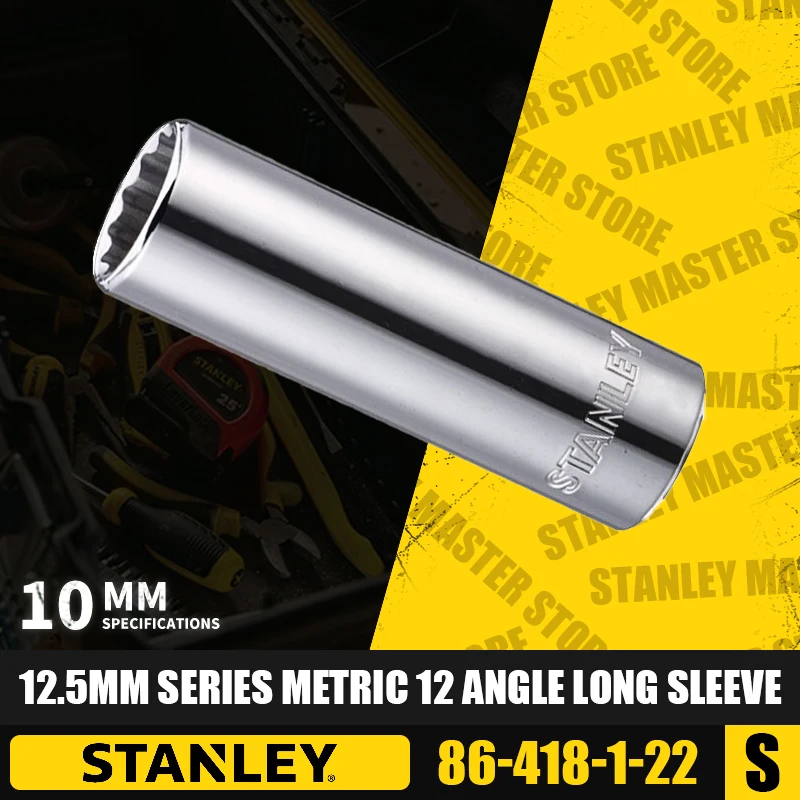 Stanley 86-418-1-22/86-419-1-22/86-420-1-22 12.5Mm Serie Metrica 12 Angoli Manica Lunga Meccanico Automatico A Cricchetto Duffy Socket