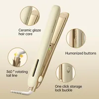 Lisseur de cheveux – Lisseur et boucleur 2-en-1 de voyage, plaque en céramique professionnelle à ions négatifs pour moins de frisottis 3