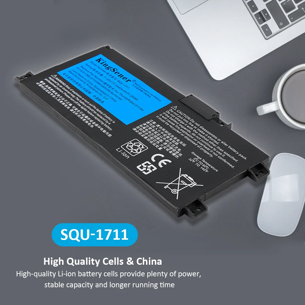 Kingsener Squ1711 Bateria do Portátil para Thunderobot 911 ar 911me 911mt 911s G7000m G8000m Squ-1718 11.55v 4440mah - Imagem 3