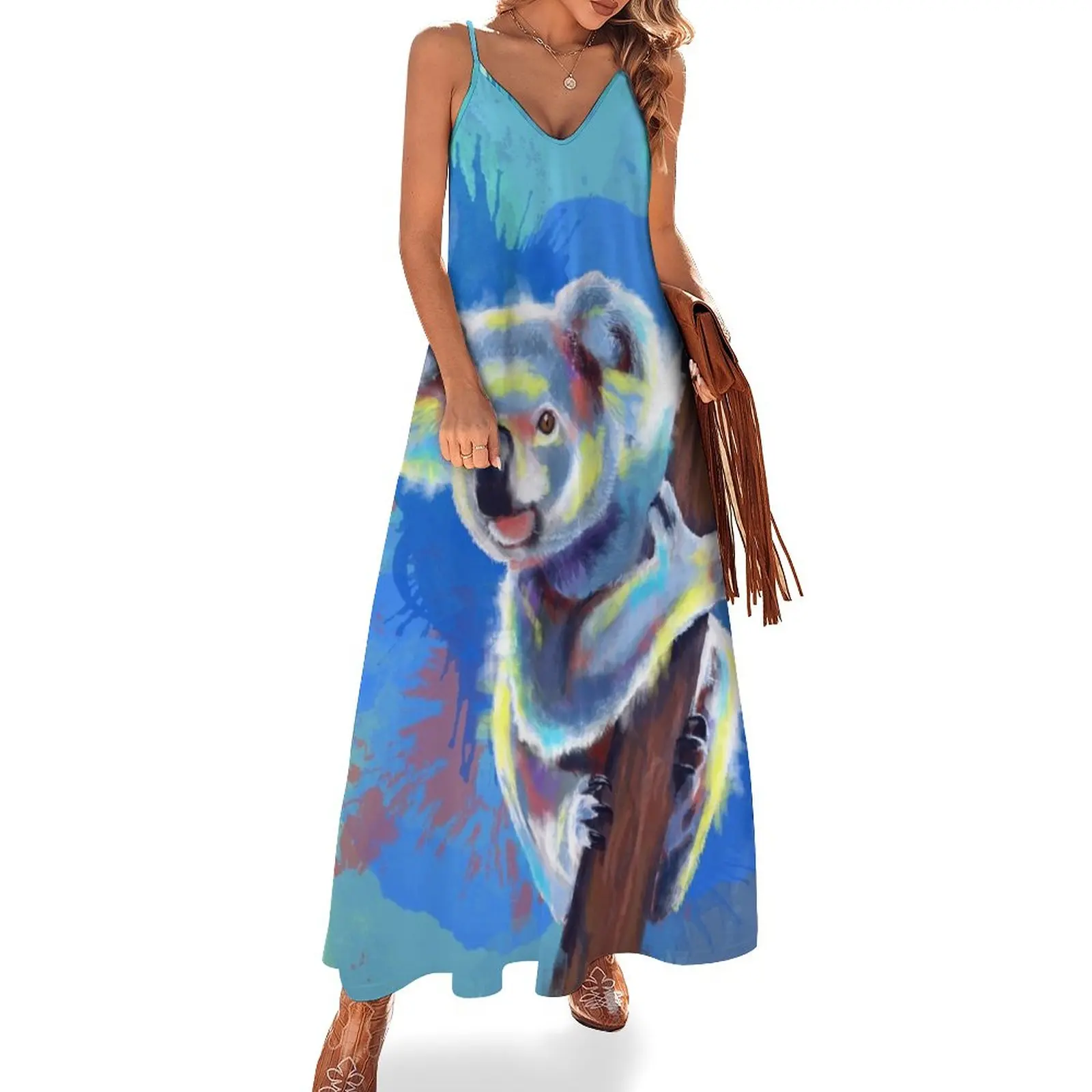 

Koala Bear - koala illustration, colorful animal Sleeveless Dress women party dresses dresses for women dresses for prom