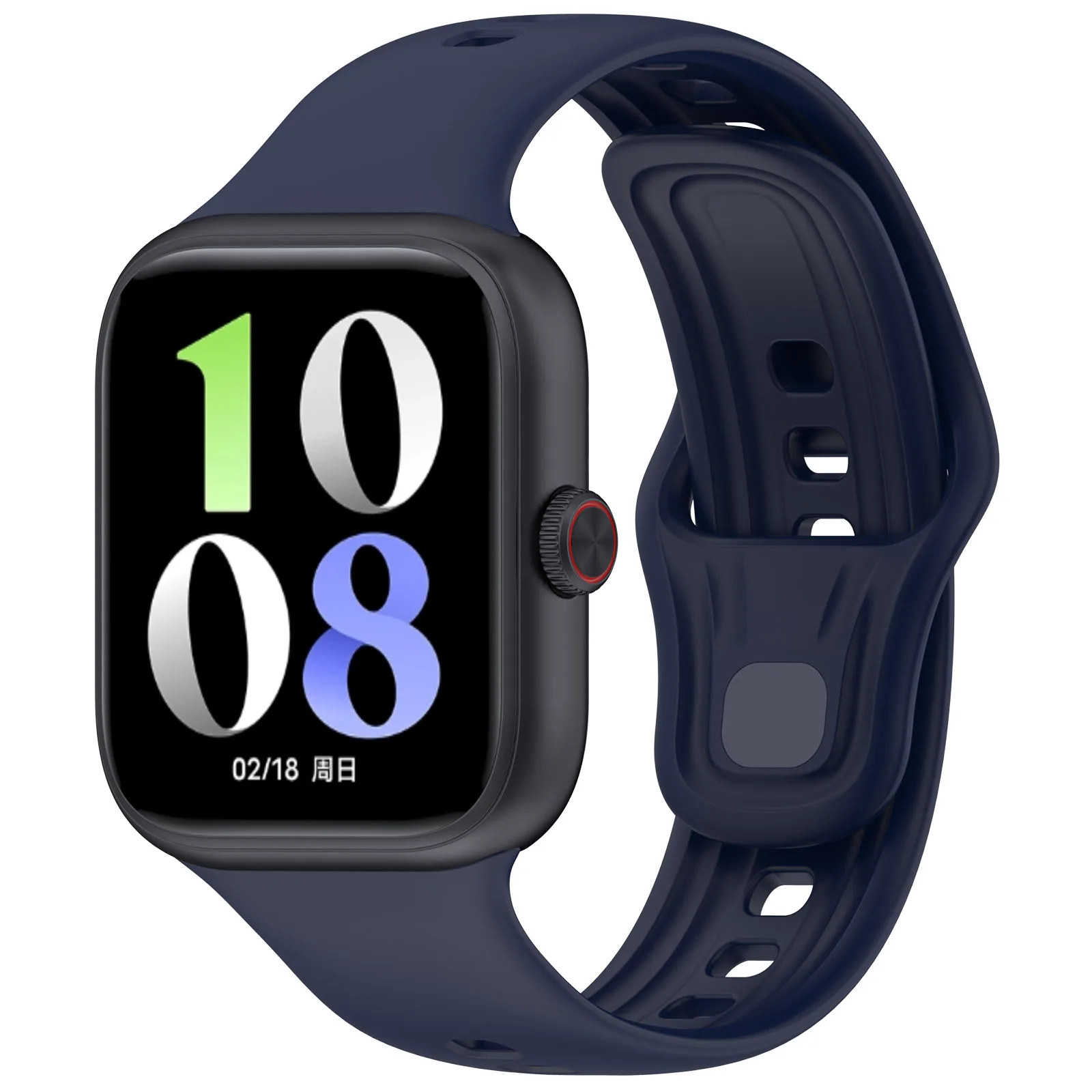 Enhanced Silicone Sport Wristband for Smartwatches - Fashionable Watch Strap with Buckle