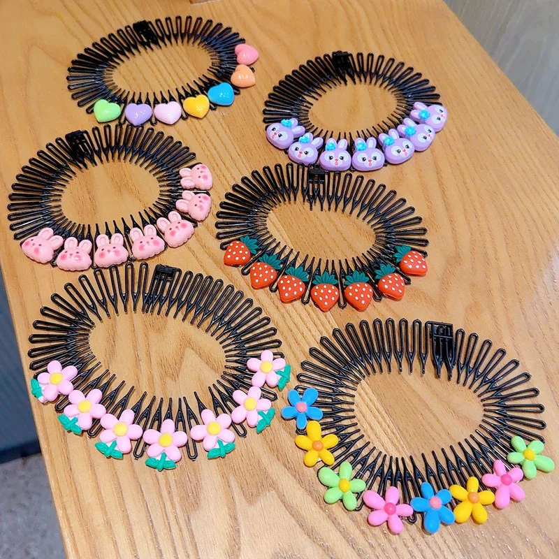hair accessories 3pcs Children's Broken Hair Organiser Lara Hair Comb Plug Comb Clip Little Girl Bangs Clip Top Headwear
