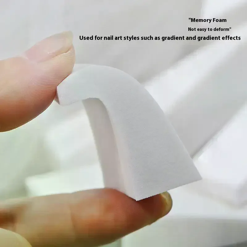 20/50Pcs White Triangle Soft Sponge Nail Brush DIY Gradient Gel Manicure Tool Makeup Blush Smudge Sponge