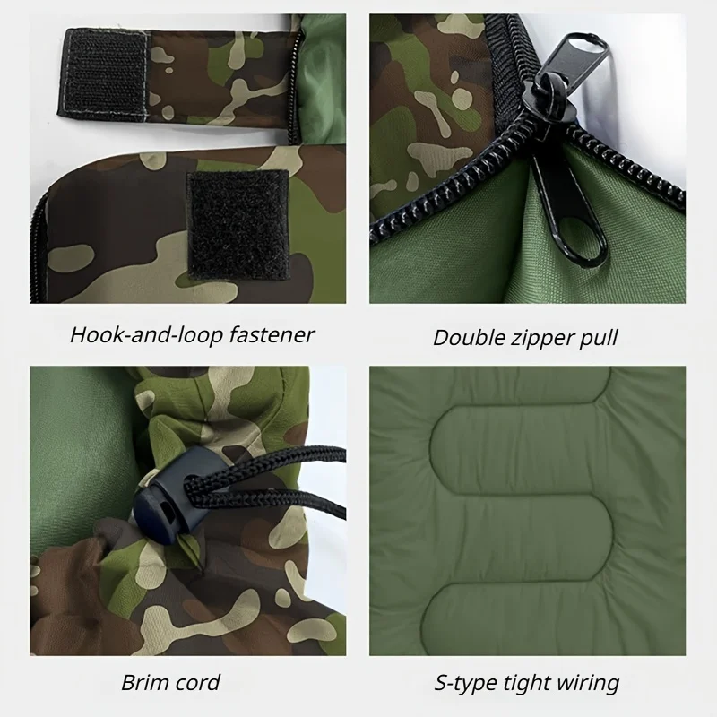 Envelope Digital Camouflage Sleeping Bag Outdoor Camping Camping Sleeping Bag Travel Warm Adult Winter Sleeping Bag
