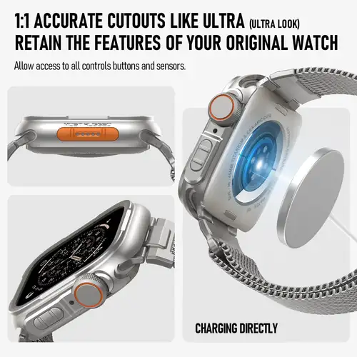 Metal Case for Apple Watch Ultra 3/2 49mm 46mm 45mm Alloy Cover for Iwatch Series 11 10 9 8 7 6 5 4 SE3 44mm Screen Protector - Image 2