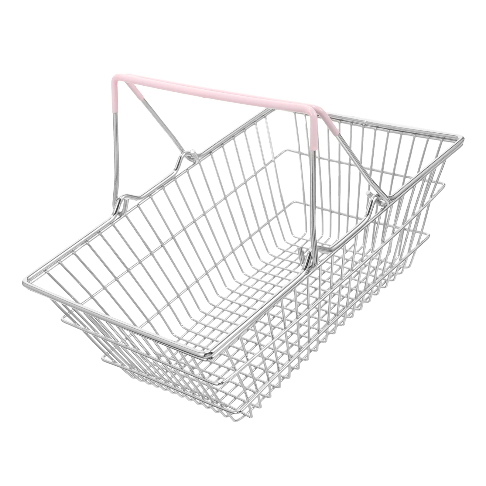 

Shopping Basket with Handle Practical Handheld Household Storage Prop Portable Baskets