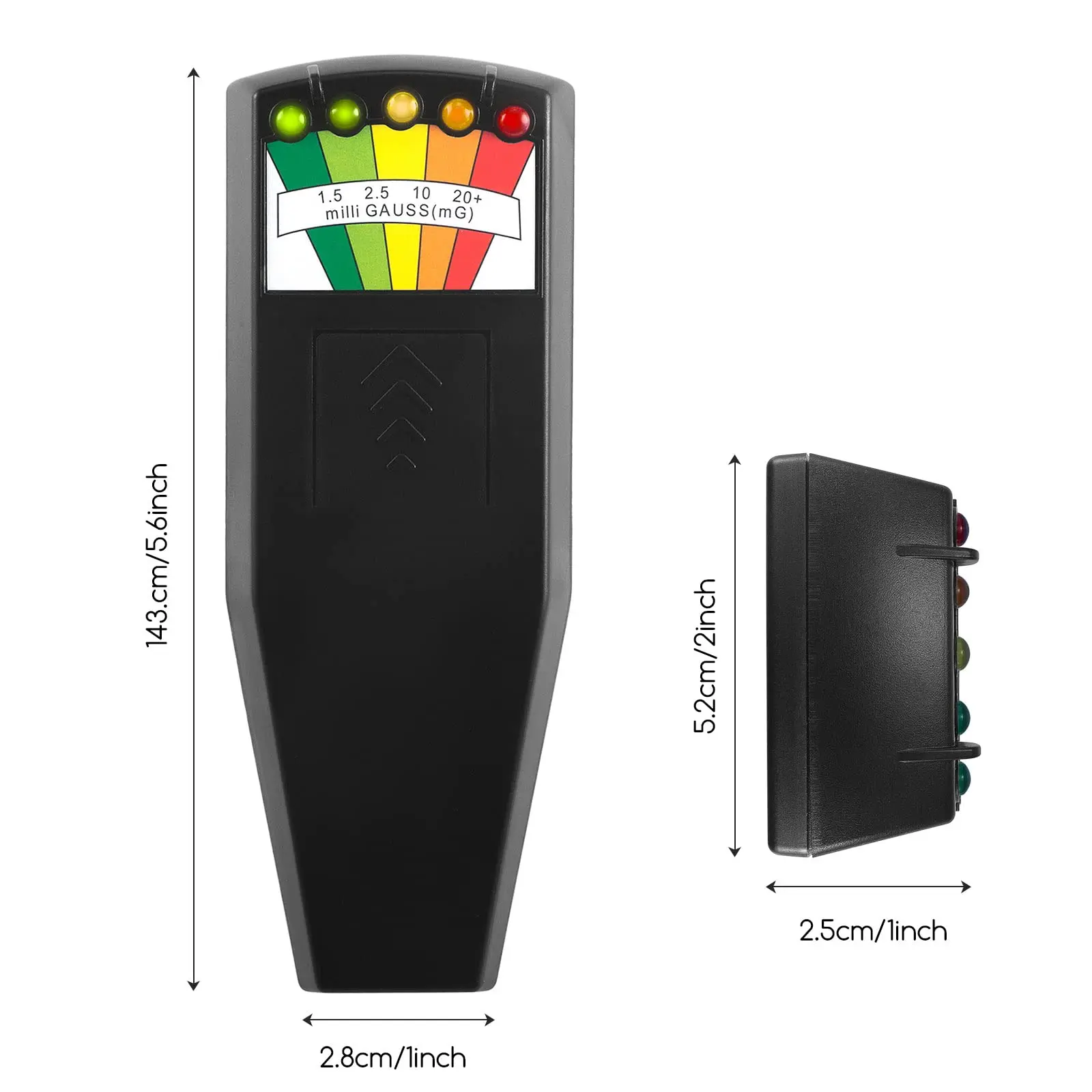 새로운 전자기장 방사선 테스터 EMF 리더 전자기 검출기 자기장 측정기 5 LED 표시기 가우스 미터