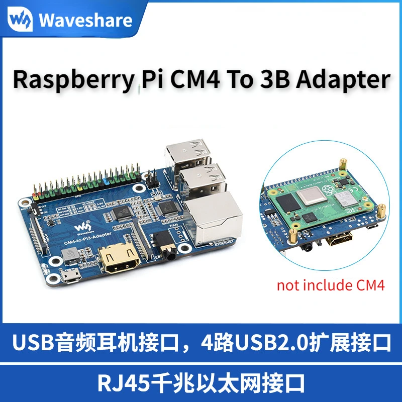 Scheda Di Espansione Adattatore Raspberry Pi Cm4 A 3B Per Raspberry Pi 3 Modello B/B + Pi 3B Modulo Di Calcolo 4 Lite/Emm Cm4-To-Pi3-Adapter