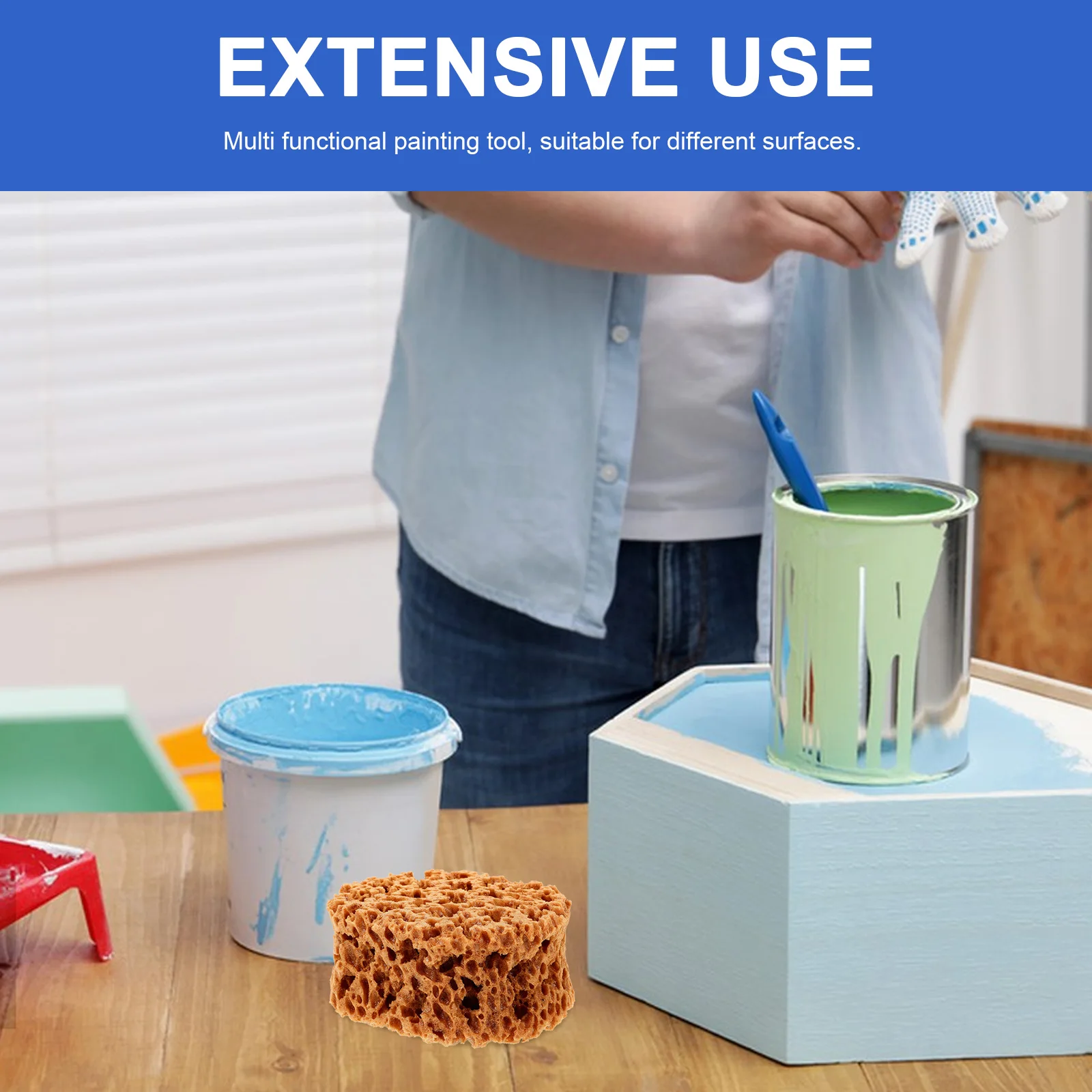 Natural Seaweed Coating Sponges Paint Pen Pottery Face Paint Sponges Painting Child Printing Tool Reusable Kids Painting Sponge