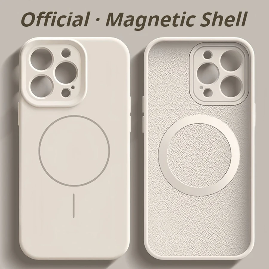 Enhanced Liquid Silicone Candy Color Matte Phone Case with Magnetic Bumper Cover