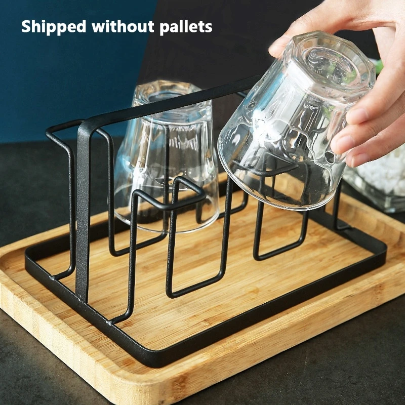 Wrought Iron Cup Drying Rack Stand Non-Slip Metal 6 Hook Cup Dryer Storage  Rack Glass Cup Holder Household Cups Organizer - AliExpress