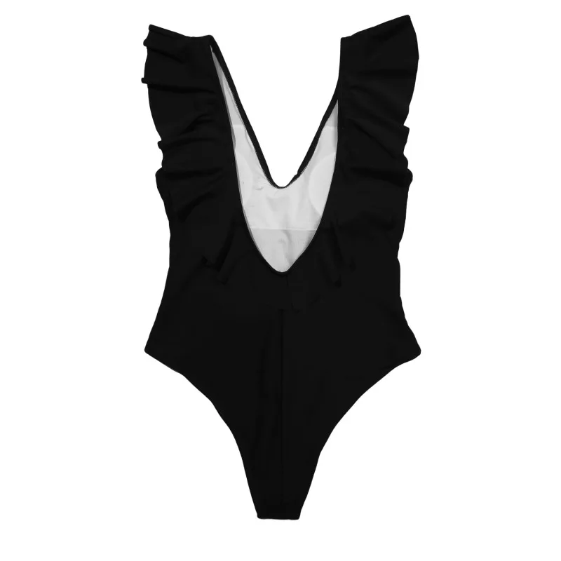 Sexy Ruffle Swimsuit One Piece Swimwear Women 2022 Summer Push Up Bathing Suit Solid Swimming Suit Monokini Beach Wear bikini shorts set