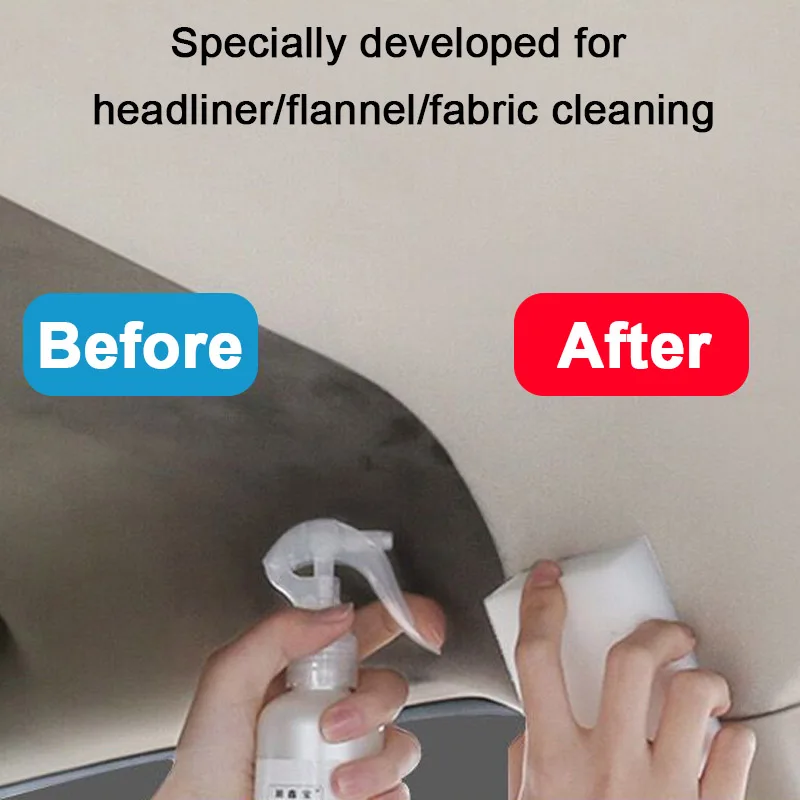 Car Interior Cleaning Agent Ceiling Cleaner Car Cleaning Tools Leather Flannel Woven Fabric Roof Dash Water-free Agent car cleaning agent