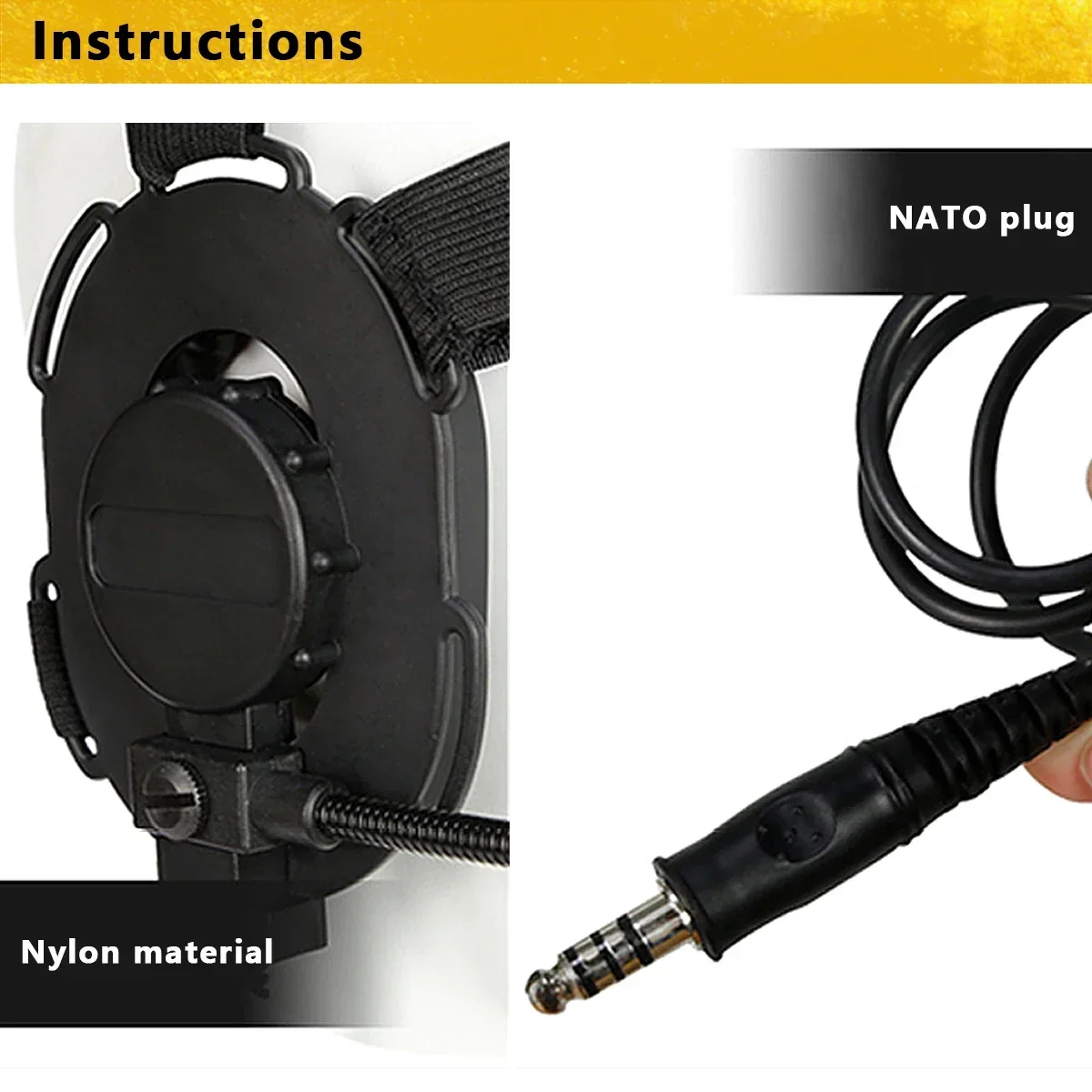 Tactical Headset Outdoor Shooting Tactical Headset Microphone Bowman Elite II Headset U94 PTT For Kenwood Baofeng UV-5R Radio CS Hunting Gear
