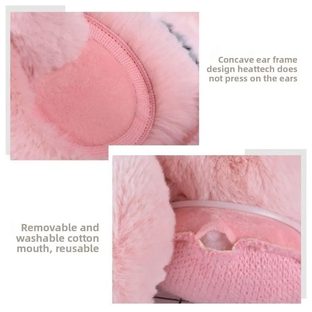 Cute Rabbit Design Animal Ear Earflap Hat Frog Animal Style Thickened Warm Ear Muffs Foldable Design Korean Style Ear Cover