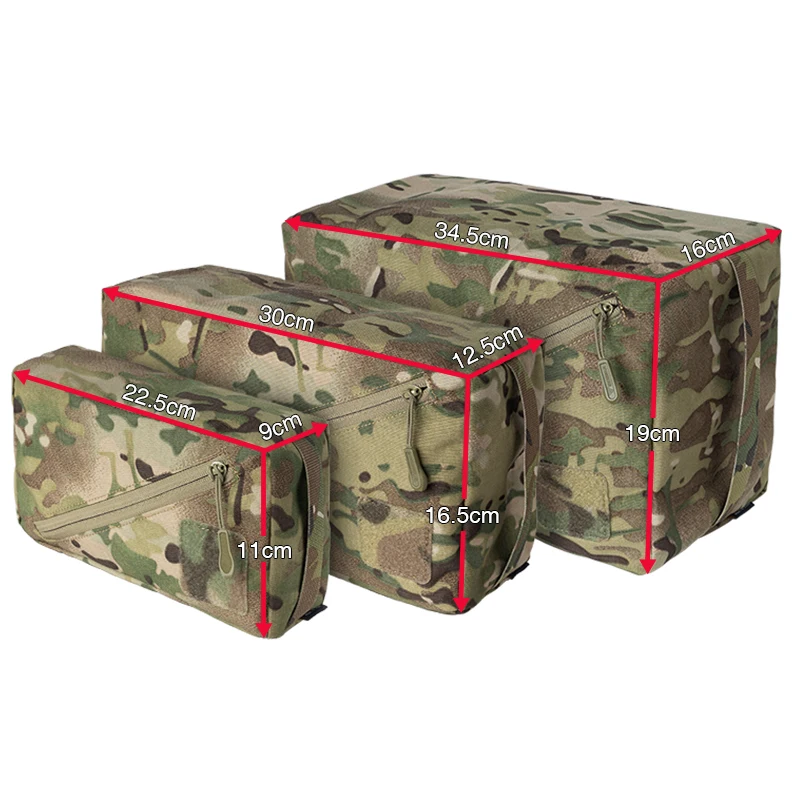 3 teile/satz Outdoor Jagd Lagerung Tasche Reise Kleidung Schuhe Tasche Griff Hängen Tasche EDC Taktische Große Kleine Medium Mäppchen set – Detail 4