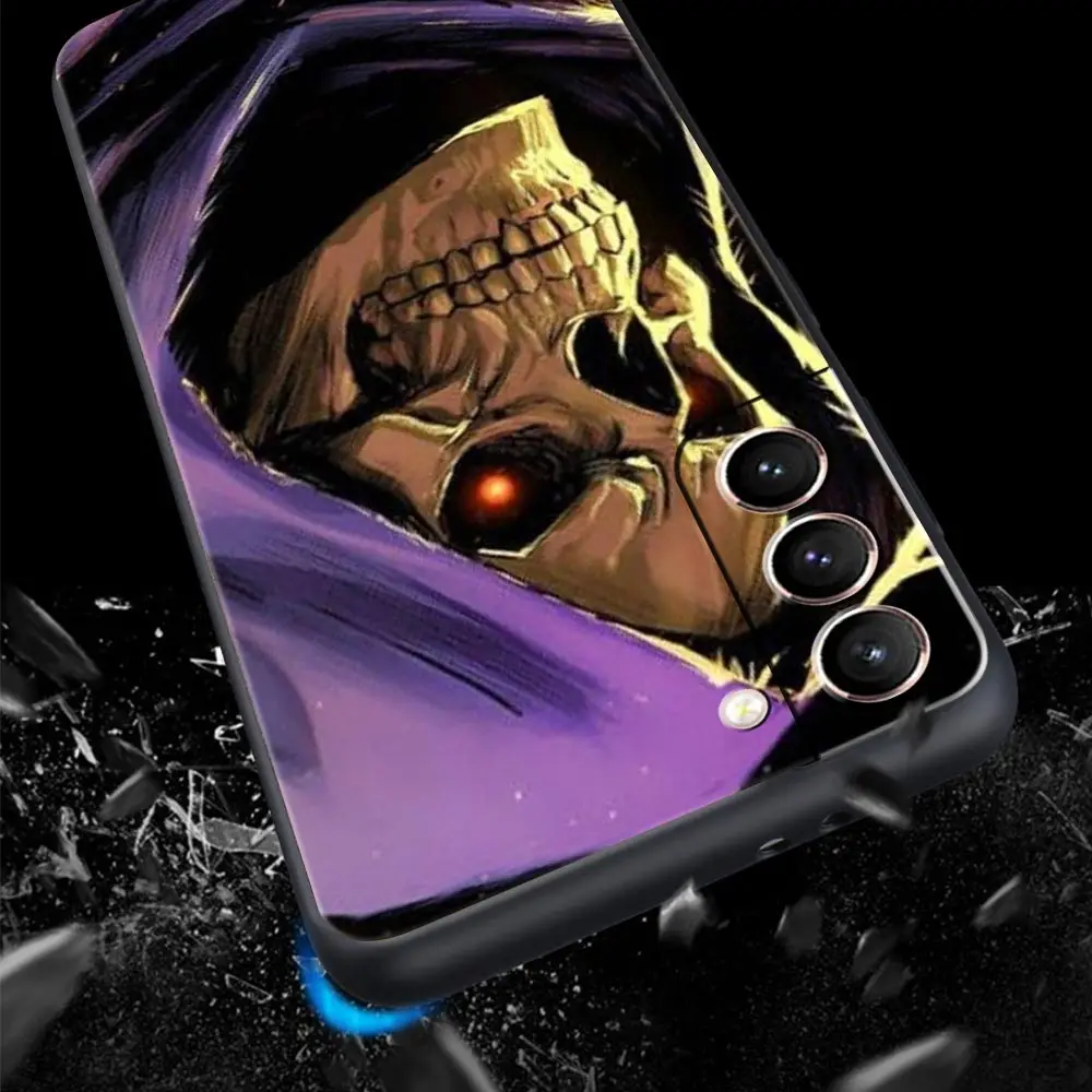 Silicone Phone Case with Grim Reaper Skull Skeleton Design