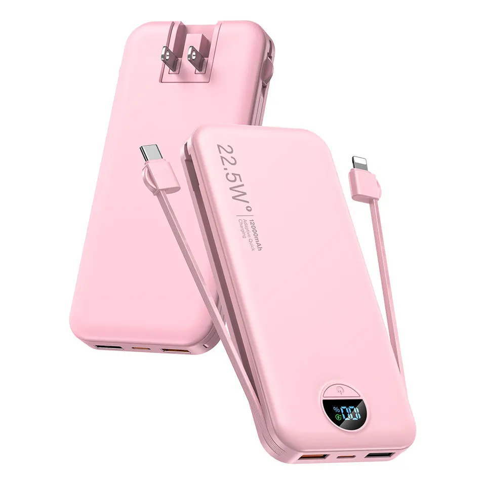 Ultra Thin 12000mAh AC Wall Charger Power Bank