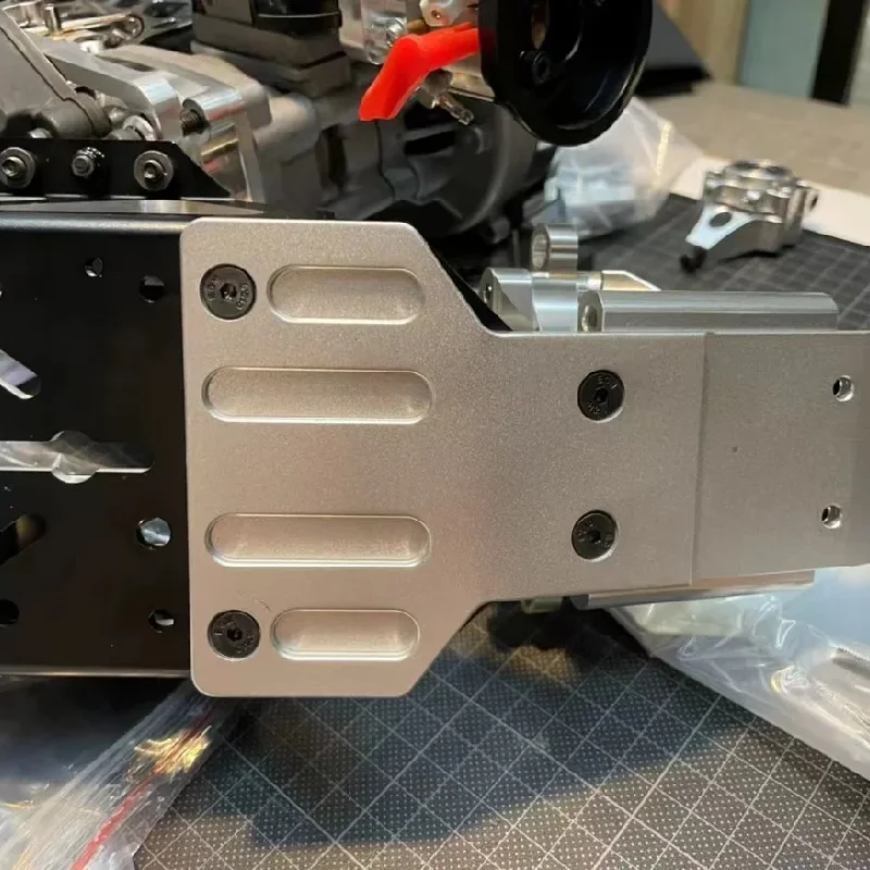 ROVAN Racing CNC Aluminum Metal Front Protect Chassis Skid Plate for RC 1/5 HPI Baja KM RV 5B SS 5SC